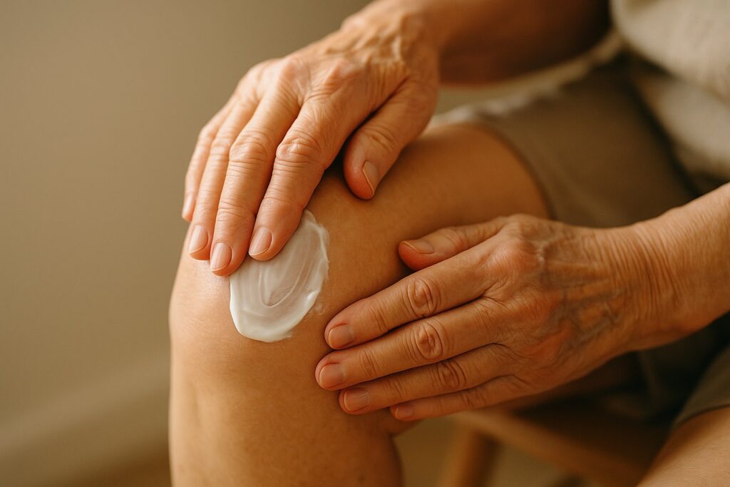 Natural joint pain relief with topical cream application